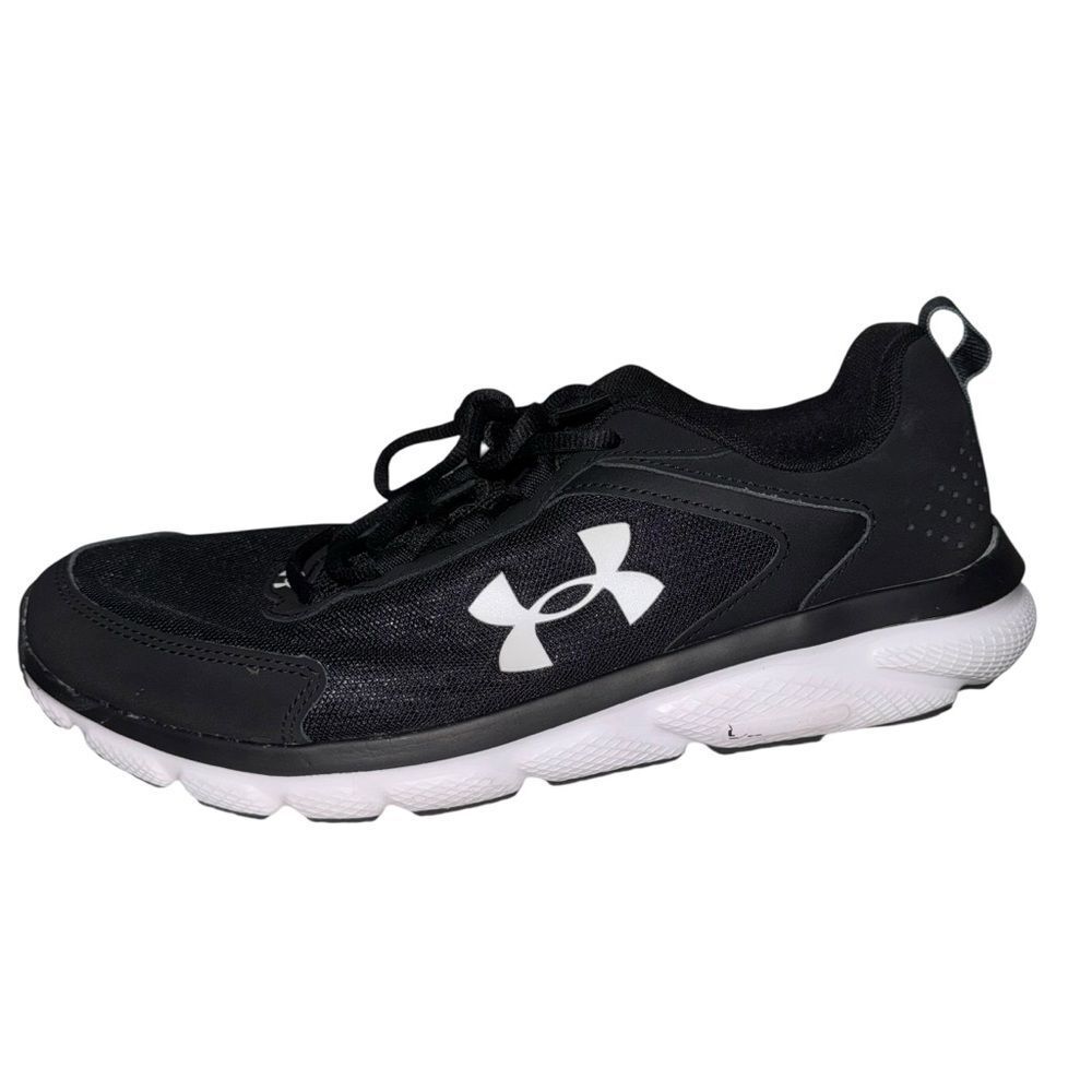 Men’s Under Armour Black & White Charged Assert Low-Top Sneakers size 12 - Picture 8 of 9